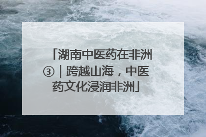 湖南中医药在非洲③｜跨越山海，中医药文化浸润非洲