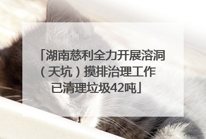 湖南慈利全力开展溶洞（天坑）摸排治理工作 已清理垃圾42吨