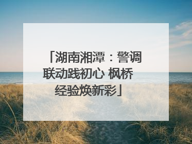 湖南湘潭：警调联动践初心 枫桥经验焕新彩