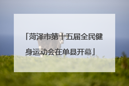 菏泽市第十五届全民健身运动会在单县开幕