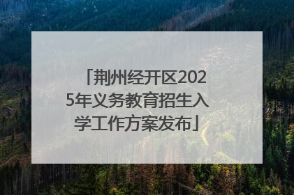 荆州经开区2025年义务教育招生入学工作方案发布
