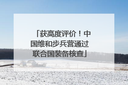 获高度评价！中国维和步兵营通过联合国装备核查
