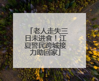 老人走失三日未进食！江夏警民跨城接力助回家
