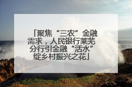 聚焦“三农”金融需求，人民银行莱芜分行引金融“活水”绽乡村振兴之花