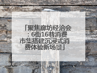 聚焦廊坊经洽会：6街16巷消费市集搭建沉浸式消费体验新场景