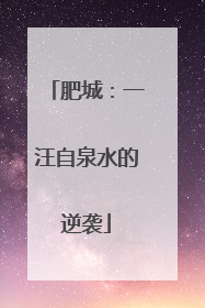肥城：一汪自泉水的逆袭