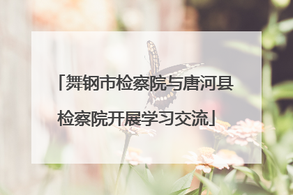 舞钢市检察院与唐河县检察院开展学习交流