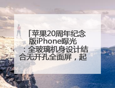 苹果20周年纪念版iPhone曝光：全玻璃机身设计结合无开孔全面屏，起售价或达1.45万人民币