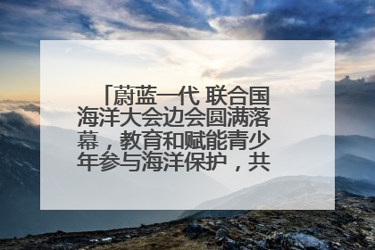 蔚蓝一代 联合国海洋大会边会圆满落幕，教育和赋能青少年参与海洋保护，共护珍贵蓝色家园
