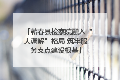 蕲春县检察院融入“大调解”格局 筑牢服务支点建设根基