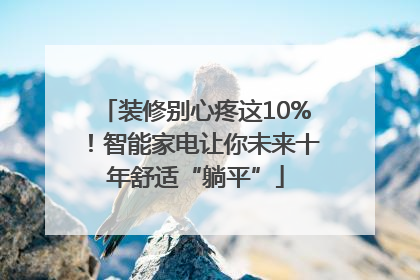 装修别心疼这10%！智能家电让你未来十年舒适“躺平”