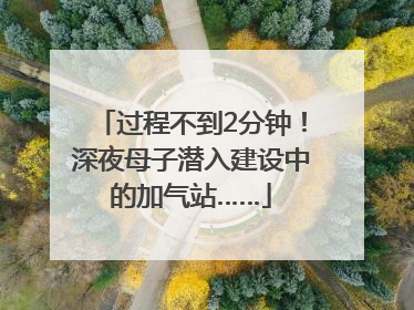 过程不到2分钟！深夜母子潜入建设中的加气站……