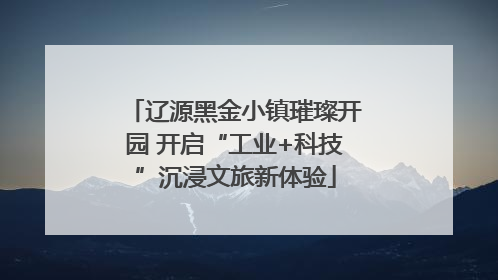 辽源黑金小镇璀璨开园 开启“工业+科技”沉浸文旅新体验