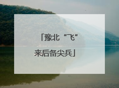 豫北“飞”来后备尖兵