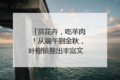 赏花卉，吃羊肉！从端午到金秋，叶榭镇推出丰富文旅活动邀您爽玩