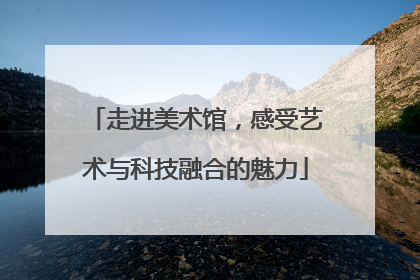 走进美术馆，感受艺术与科技融合的魅力