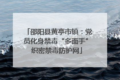 邵阳县黄亭市镇：党员化身禁毒“多面手” 织密禁毒防护网