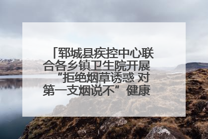 郓城县疾控中心联合各乡镇卫生院开展“拒绝烟草诱惑 对第一支烟说不”健康教育宣传活动