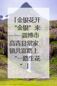 金银花开“金银”来——淄博市高青县常家镇共富路上“一路生花”