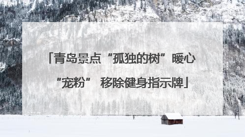 青岛景点“孤独的树”暖心“宠粉” 移除健身指示牌