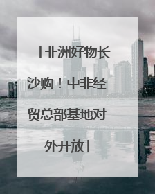 非洲好物长沙购！中非经贸总部基地对外开放