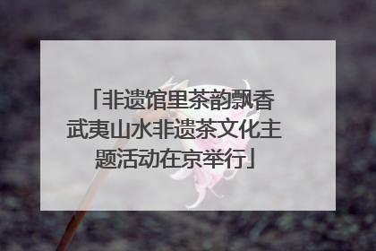 非遗馆里茶韵飘香 武夷山水非遗茶文化主题活动在京举行
