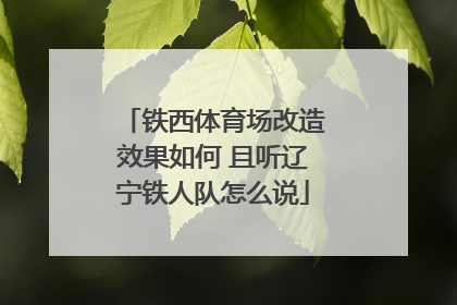铁西体育场改造效果如何 且听辽宁铁人队怎么说