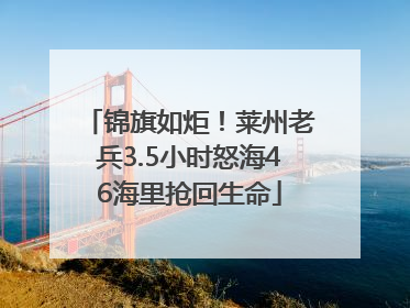 锦旗如炬！莱州老兵3.5小时怒海46海里抢回生命