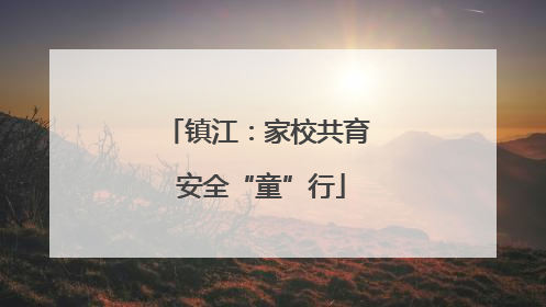 镇江：家校共育 安全“童”行