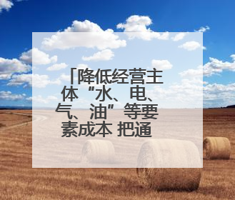 降低经营主体“水、电、气、油”等要素成本 把通江打造成“企业容易做生意的地方”