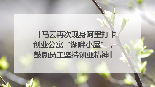 马云再次现身阿里打卡创业公寓“湖畔小屋”，鼓励员工坚持创业精神