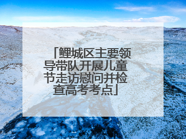 鲤城区主要领导带队开展儿童节走访慰问并检查高考考点