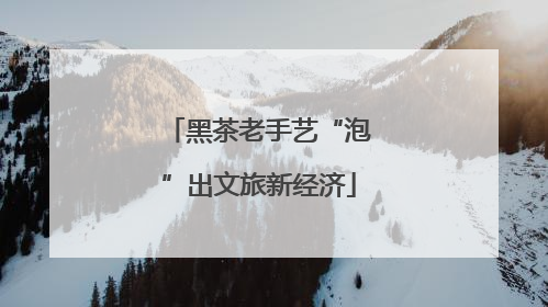 黑茶老手艺“泡”出文旅新经济
