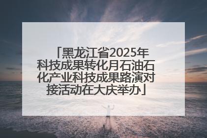 黑龙江省2025年科技成果转化月石油石化产业科技成果路演对接活动在大庆举办