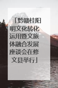 黔赣桂阳明文化转化运用暨文旅体融合发展座谈会在修文县举行