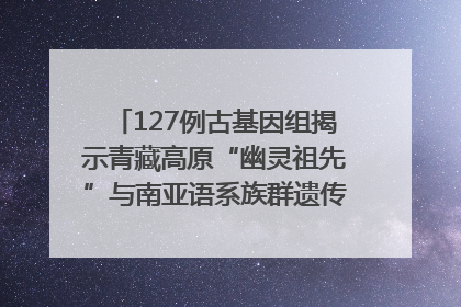 127例古基因组揭示青藏高原“幽灵祖先”与南亚语系族群遗传起源｜封面科考队