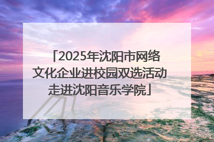 2025年沈阳市网络文化企业进校园双选活动走进沈阳音乐学院