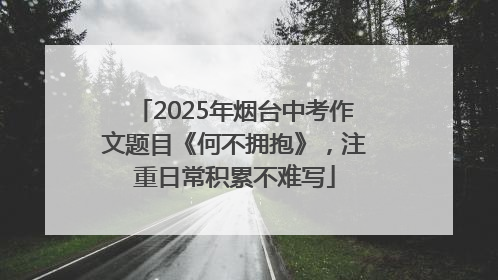 2025年烟台中考作文题目《何不拥抱》，注重日常积累不难写