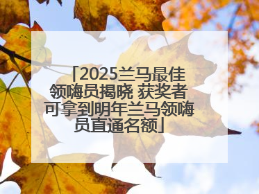2025兰马最佳领嗨员揭晓 获奖者可拿到明年兰马领嗨员直通名额