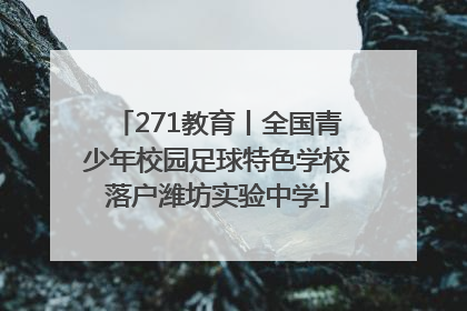 271教育丨全国青少年校园足球特色学校落户潍坊实验中学