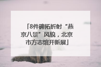 8件碑拓折射“燕京八景”风貌，北京市方志馆开新展