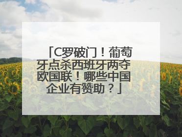 C罗破门！葡萄牙点杀西班牙两夺欧国联！哪些中国企业有赞助？