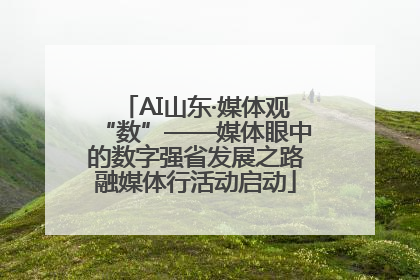 AI山东·媒体观“数”——媒体眼中的数字强省发展之路融媒体行活动启动