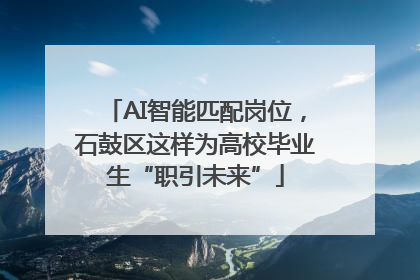 AI智能匹配岗位，石鼓区这样为高校毕业生“职引未来”